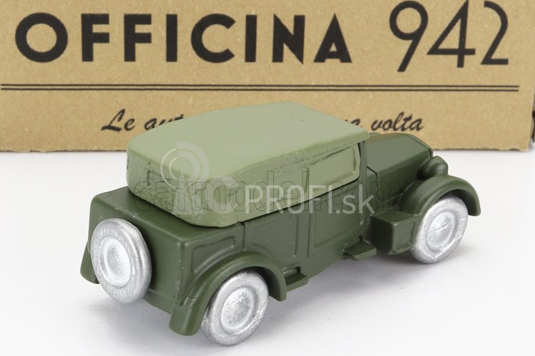 Officina-942 Fiat 1100 Militare Cabriolet uzavretý 1939 1:76 vojenská zelená