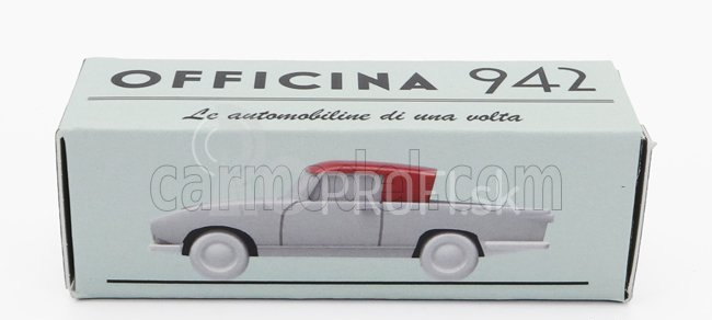 Officina-942 Fiat 1200 Coupe Carrozzeria Ghia 1958 1:76 sivá červená