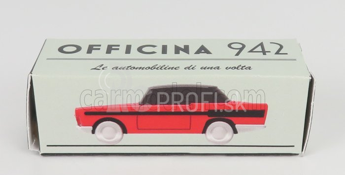 Officina-942 Fiat 1200 Coupe Carrozzeria Scionieri 1958 1:76 červená čierna