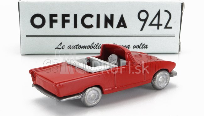 Officina-942 Fiat 1200 Spider Carrozzeria Ghia Cabriolet otvorený 1958 1:76 Červená