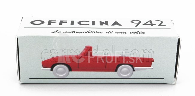 Officina-942 Fiat 1200 Spider Carrozzeria Ghia Cabriolet otvorený 1958 1:76 Červená