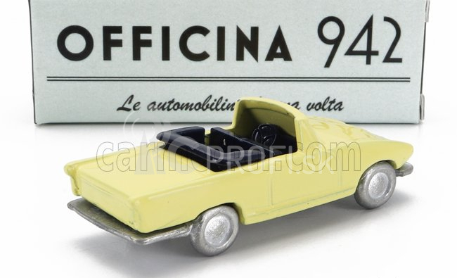 Officina-942 Fiat 1200 Spider Carrozzeria Ghia Cabriolet Otvorený 1958 1:76 Žltá