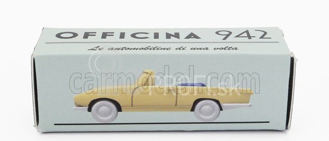 Officina-942 Fiat 1200 Spider Carrozzeria Ghia Cabriolet Otvorený 1958 1:76 Žltá