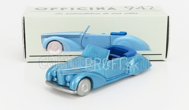 Officina-942 Fiat 1500 Cabriolet Carrozzeria Viotti 1940 1:76 Svetlomodrá