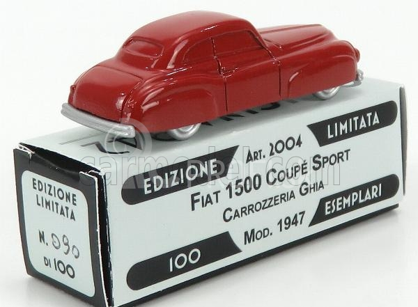 Officina-942 Fiat 1500 Ghia Coupe Gran Sport 1947 1:76 Červená