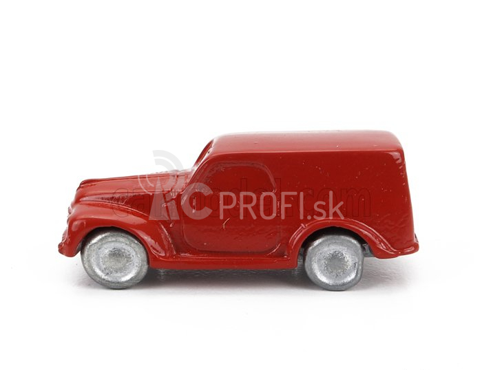 Officina-942 Fiat 500c Van Furgoncino 1949 1:76 Červená