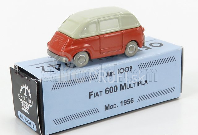 Officina-942 Fiat 600 Multipla 1956 1:76 Červená krémová