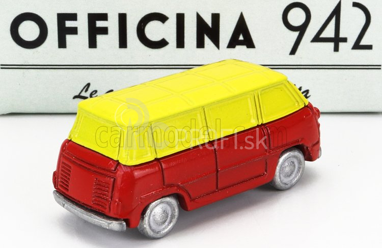 Officina-942 Fiat 600m Van Furgoncino Coriasco 1956 1:76 Červeno-žltá