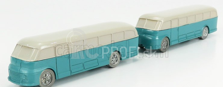 Officina-942 Fiat 666rn Bus Con Rimorchio Viberti Parigi 1946 1:76 Svetlo modrá sivá