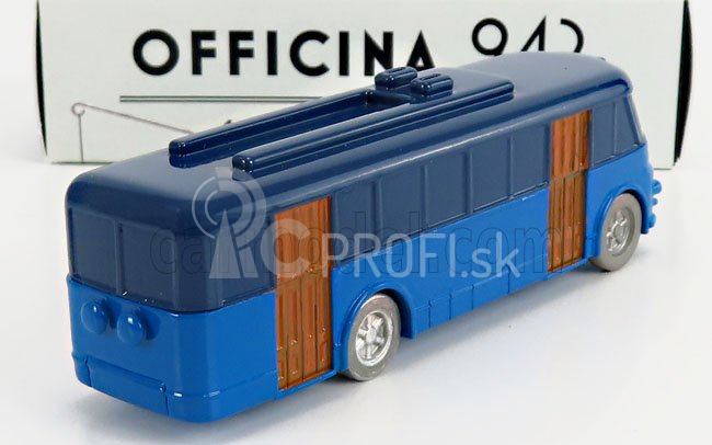 Officina-942 Fiat 668f Filobus Bus - Filovia Torino Chieri 1951 1:76 Modrá