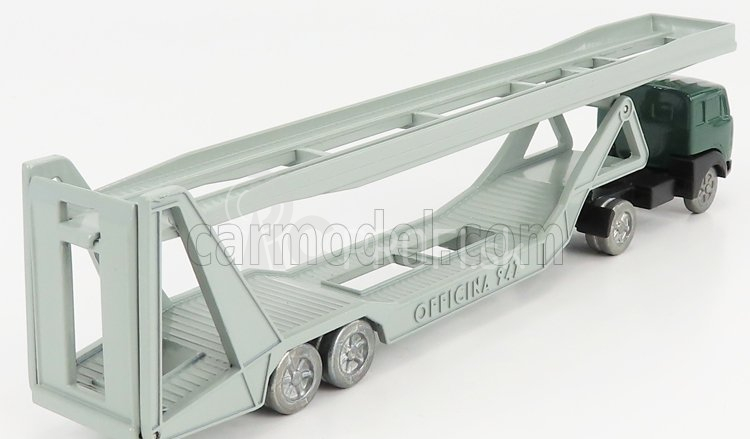 Officina-942 Fiat 682 T2 Truck Bisarca Car Transporter 1955 1:76 zelená strieborná