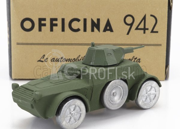 Officina-942 Fiat Ansaldo Tank Ab41 Autoblindo 1941 1:76 Vojenská zelená