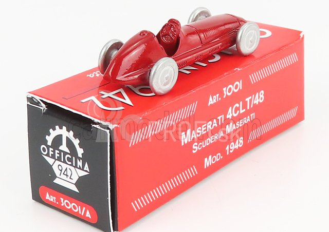 Officina-942 Maserati F1 4clt/48 N 0 Team Scuderia Maserati 1948 1:76 červená