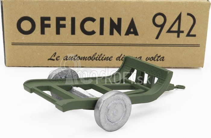 Officina-942 Príves Rimorchio Viberti Trasporto Carro L3 1939 1:76 Vojenská zelená