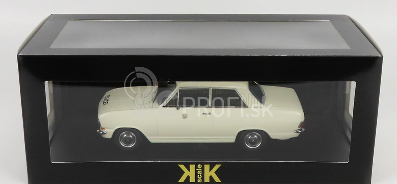 Opel Kadett B Police 1972 v mierke 1:18 biely