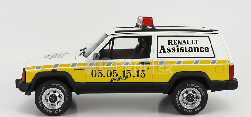 Otto-mobile Jeep Cherokee Reanult Assistance 1995 1:18 bielo žltá