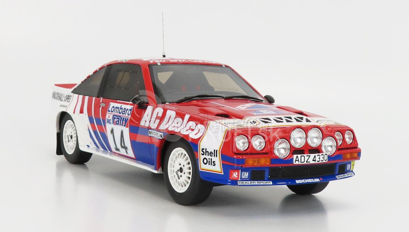 Otto-mobile Opel Manta 400 R Team Euro Opel N 14 Rally Rac Lombard 1985 J.mcrae - I.grindrod 1:18 Červená modrá biela