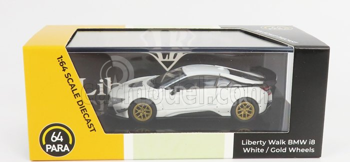 Paragon-models BMW I8 Liberty Walk 2018 1:64 Biela