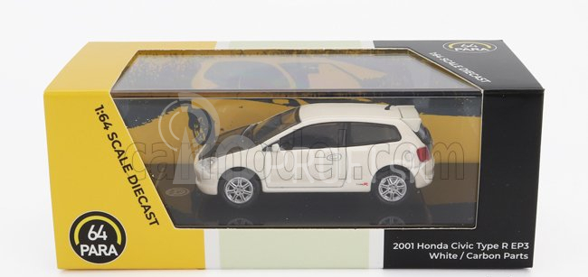 Paragon-models Honda Civic Type-r Ep3 Lhd 2001 1:64 biela čierna