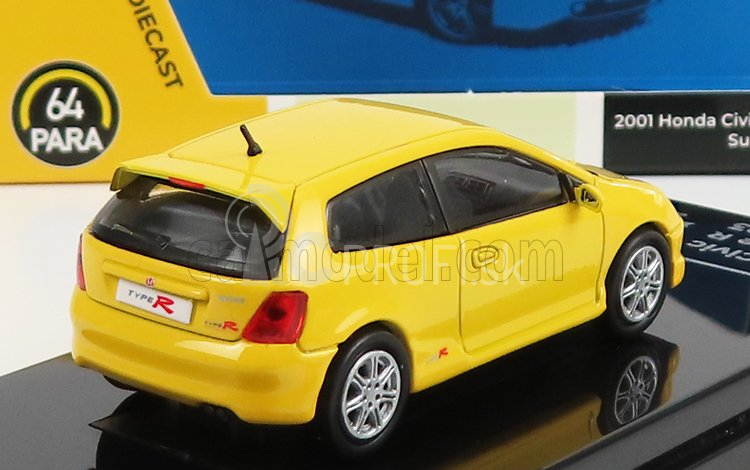 Paragon-models Honda Civic Type-r Ep3 Lhd 2001 1:64 Žltá farba Sunlight