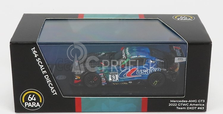 Paragon-models Mercedes Benz Amg Gt3 Team Dxdt Racing N 63 Gt World Challenge America 2022 D.askew - D.muller 1:64 Blue Black