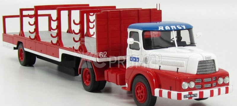 Perfex Unic Izoard Truck Semi-remorque 1958 - Sabine Rancy Cirque - Cirkus 1:43 Biela červená modrá