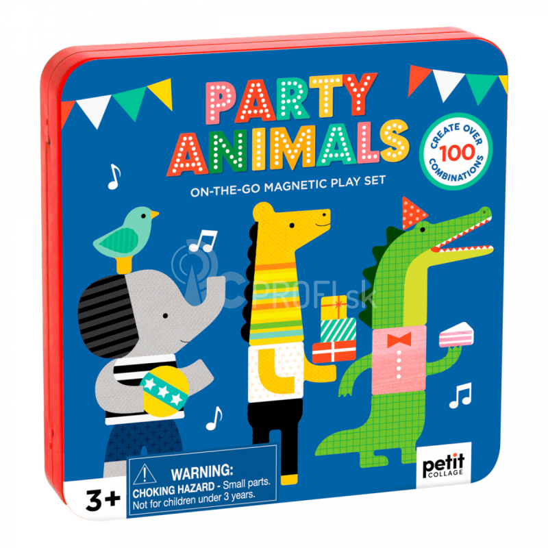 Petit Collage Magnetic Book Animal Party