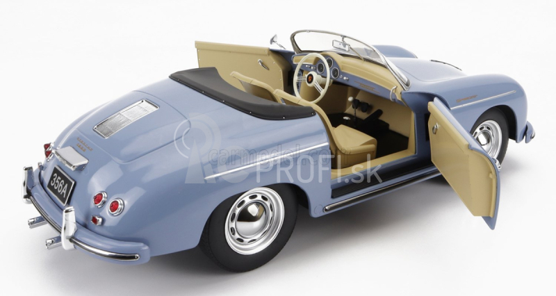 Porsche 356a Speedster 1955 v mierke 1:12, svetlo modrá