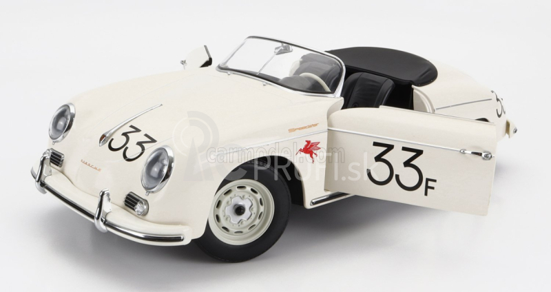 Porsche 356a Speedster N 33 1955 v mierke 1:12 biela