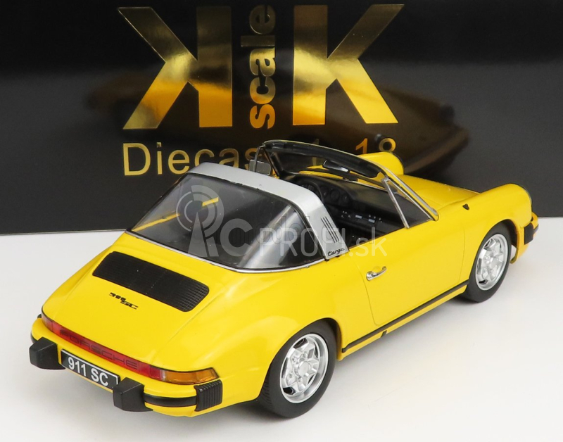 Porsche 911 Targa 1978 v mierke 1:18 žltá