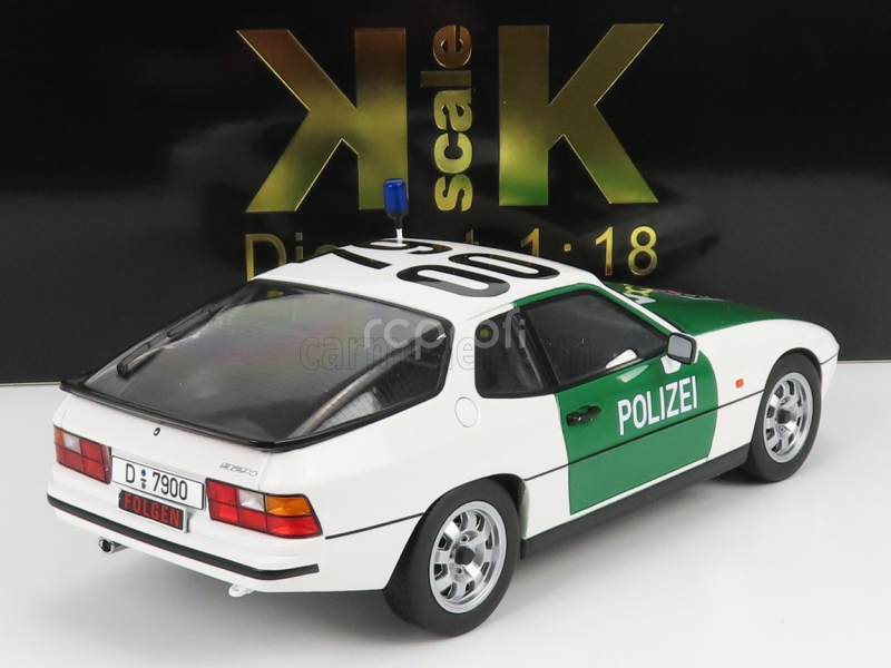 Porsche 924 Autobahn Polizei Dusseldorf Police Coupe 1985 v mierke 1:18 zelená biela