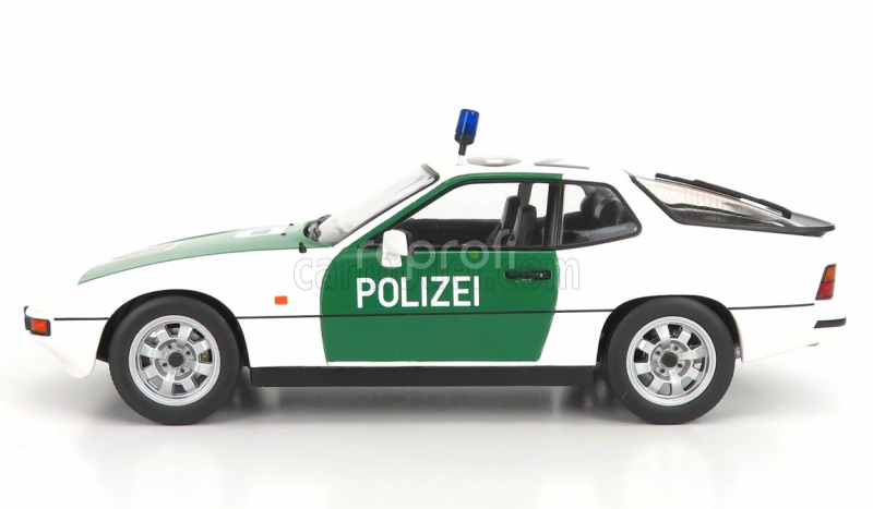 Porsche 924 Autobahn Polizei Dusseldorf Police Coupe 1985 v mierke 1:18 zelená biela