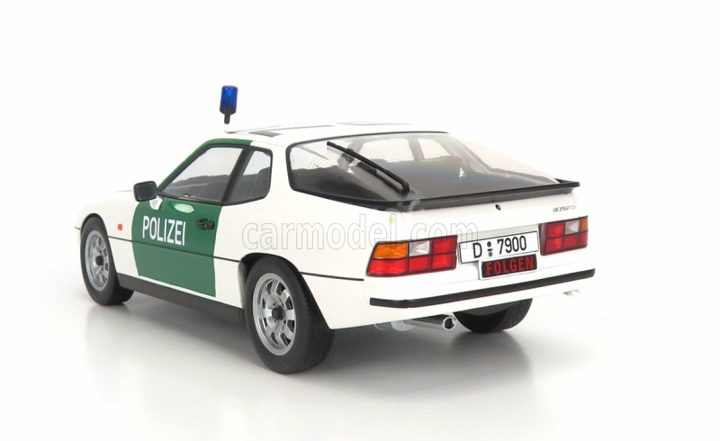 Porsche 924 Autobahn Polizei Dusseldorf Police Coupe 1985 v mierke 1:18 zelená biela