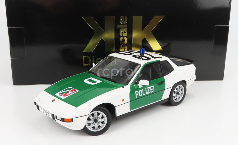 Porsche 924 Autobahn Polizei Dusseldorf Police Coupe 1985 v mierke 1:18 zelená biela