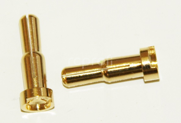 Pozlátený konektor G4/G5, 4 mm a 5 mm - uhlový ( 2 ks )