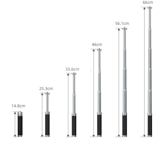 Predlžovacia tyč z hliníkovej zliatiny (66 cm) (červená)