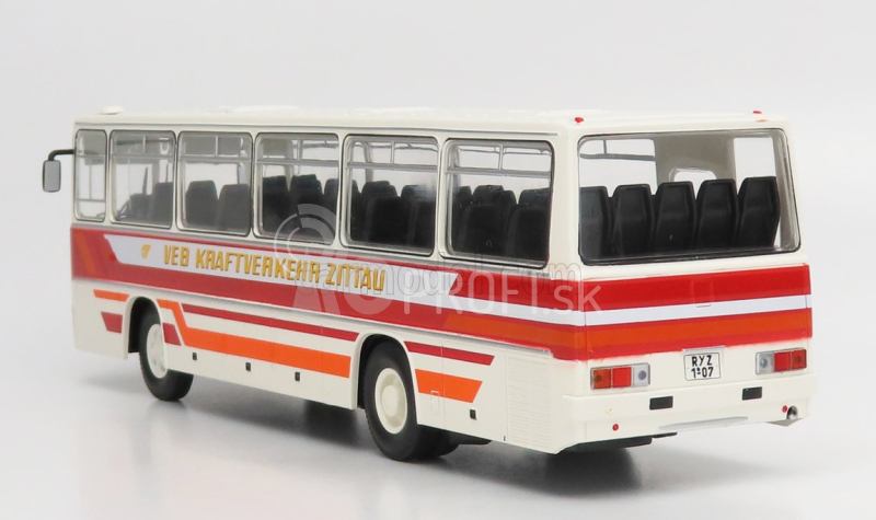 Premium classixxs Ikarus 256 Bus Veb Kraftverkehr Zittau 1988 1:43 Biela červená oranžová