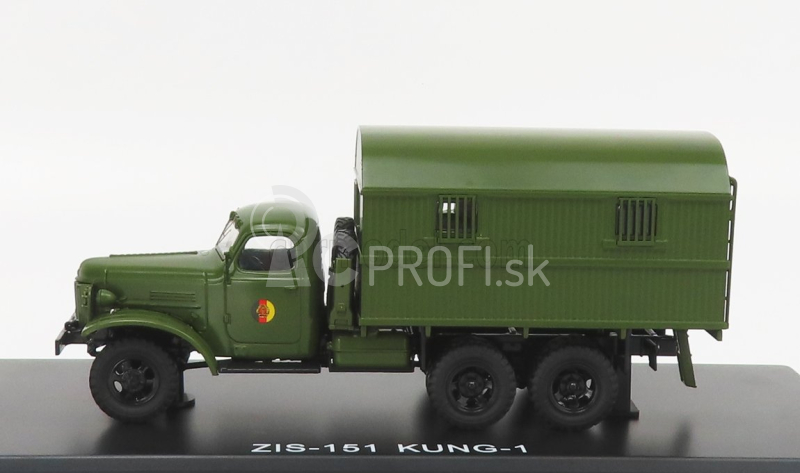 Premium classixxs ZIL 151 Kung-1m Nva Truck 3-assi 1951 1:43 Vojenská zelená