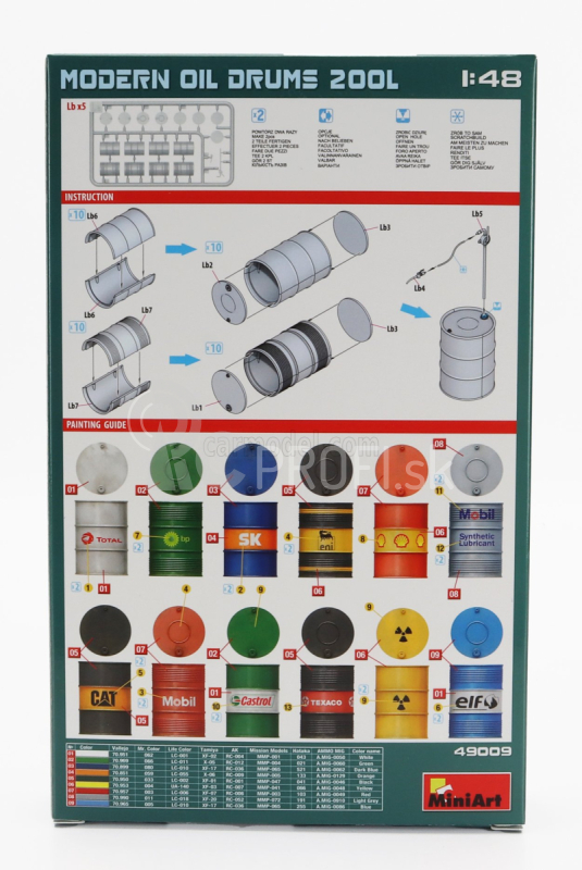 Príslušenstvo Miniart Moderné sudy na olej 200l 1:48 /