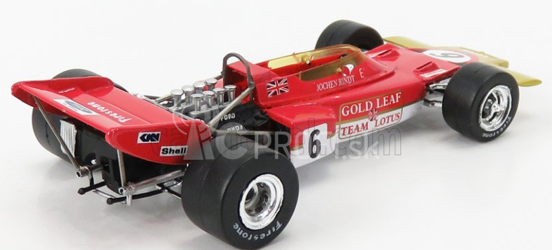 Quartzo Lotus F1 72c Team Lotus N 6 Víťaz majstrovstiev sveta v GP Francúzska 1970 Jochen Rindt 1:43 Červené zlato