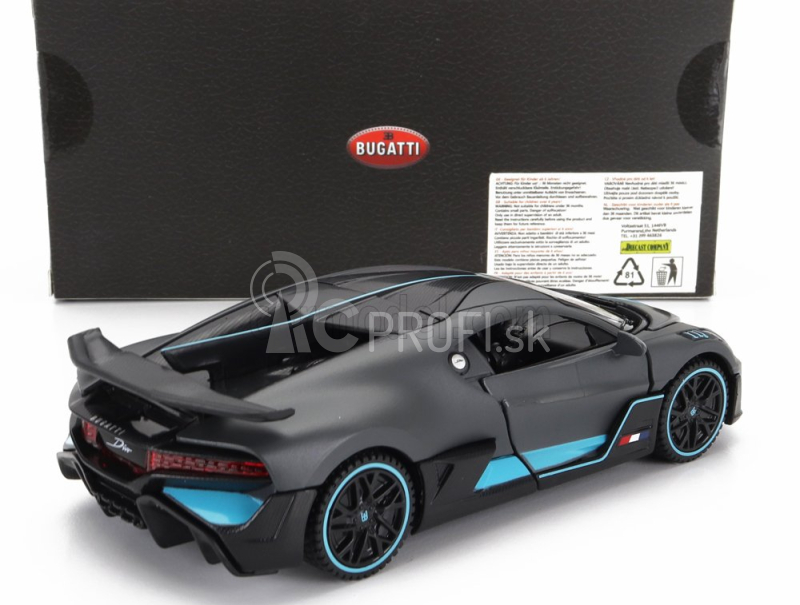 Rastar Bugatti Divo 2018 1:32 sivá svetlomodrá