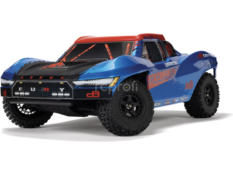 RC auto Arrma Fury 223S BLX 2WD 1:10 RTR DSC, modrá