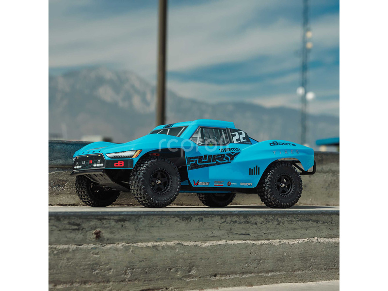 RC auto Arrma Fury Mega 550 1:10 RTR, modré