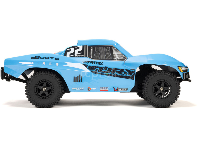 RC auto Arrma Fury Mega 550 1:10 RTR, modré