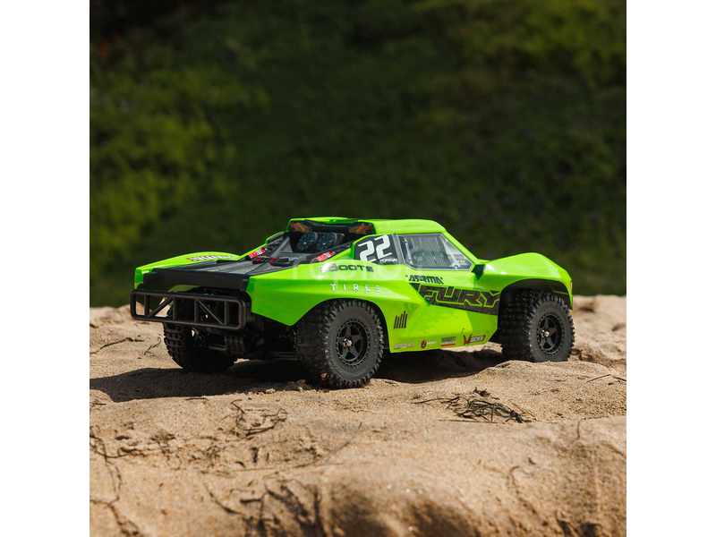 RC auto Arrma Fury Mega 550 1:10 RTR, zelená farba