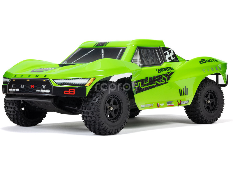 RC auto Arrma Fury Mega 550 1:10 RTR, zelená farba