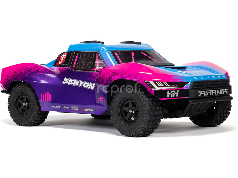 RC auto Arrma Senton 223S BLX 4WD 1:10 RTR DSC, modré