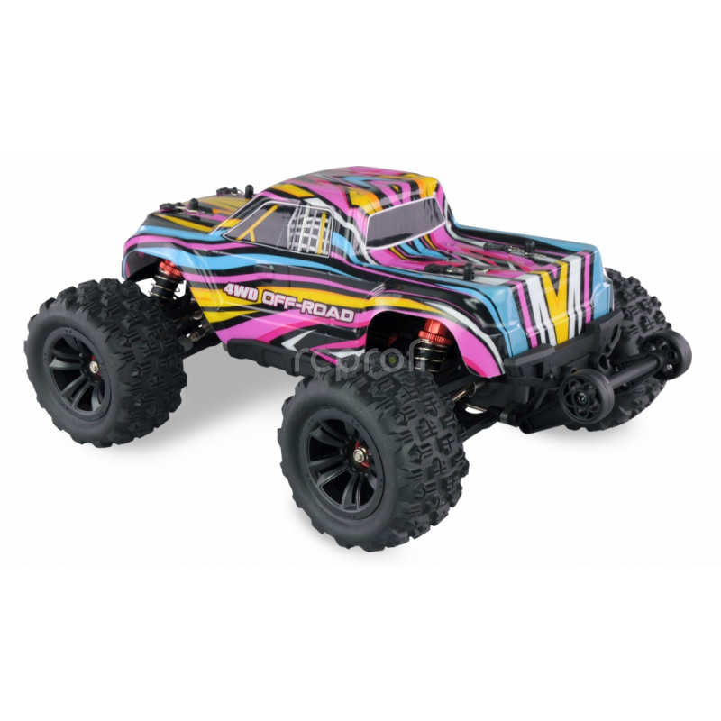 RC auto Hyper Go Monster Truck bezkartáčové, modro-červené