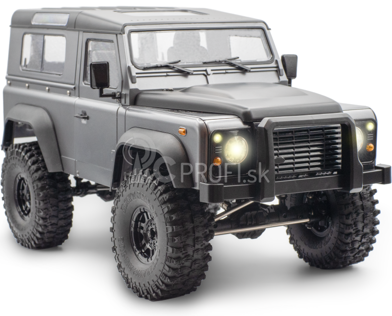 RC auto Land Rover Defender 90 1:10, sivá