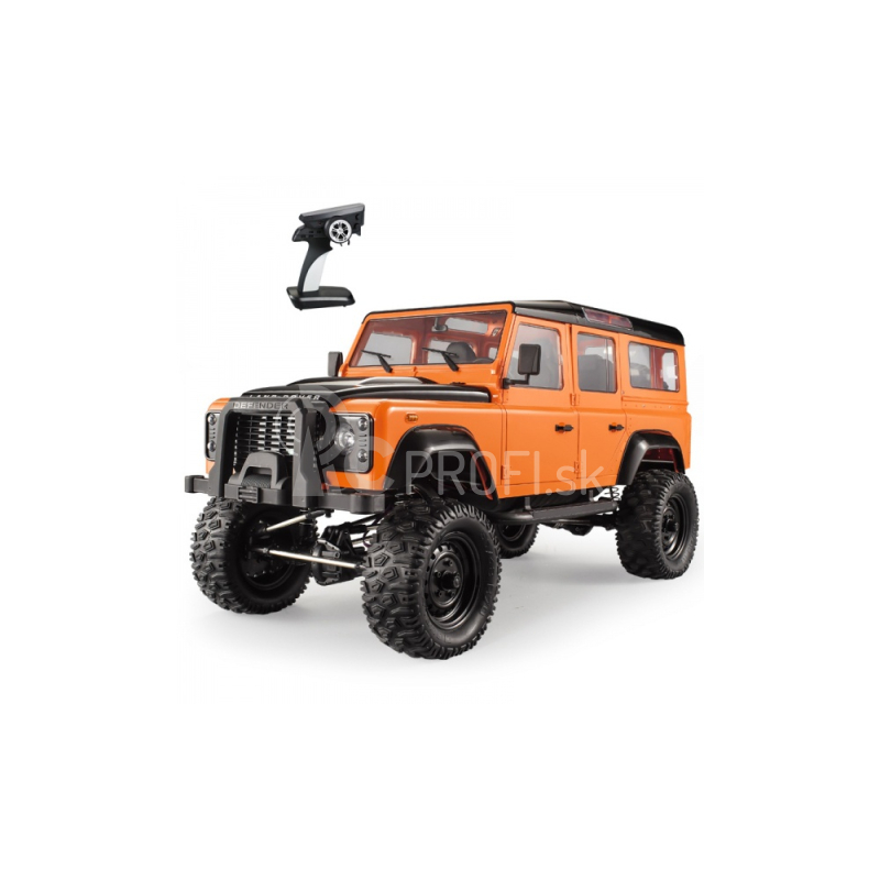 RC auto Land Rover Defender D110 Wagon 1:8, oranžová